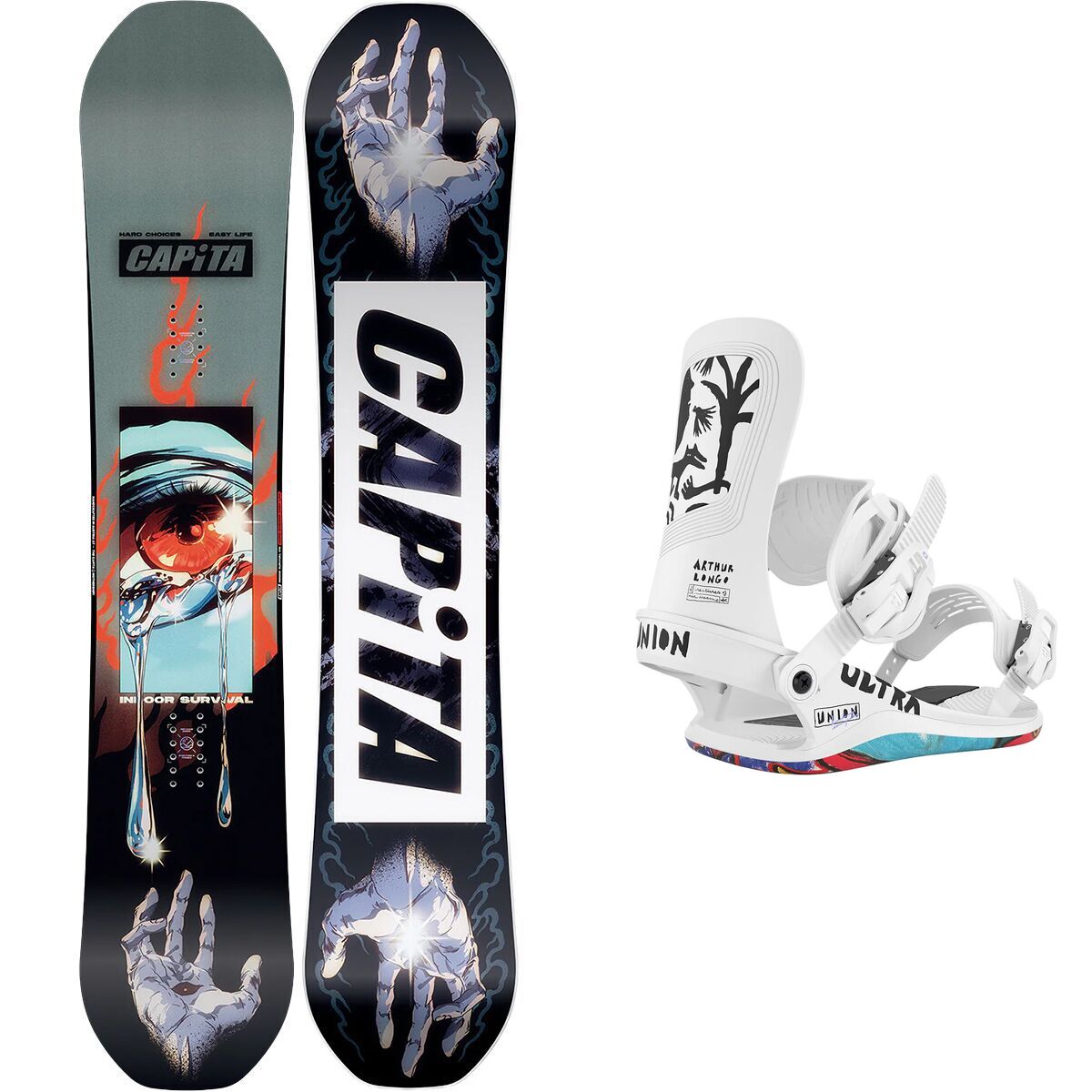 Capita Capita Indoor Survival Snowboard + Union Ultra Binding - 2026 Arthur Longo, 158cm, M