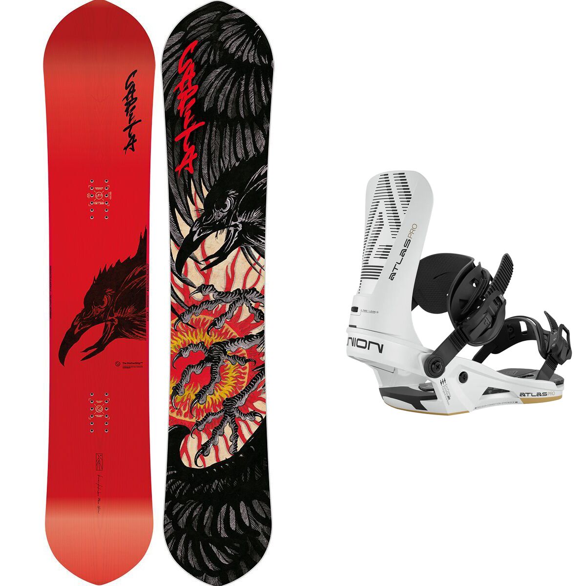 Capita Capita Kazu Kokubo Pro Snowboard + Union Atlas Pro Binding - 2026 White, 160cm, M