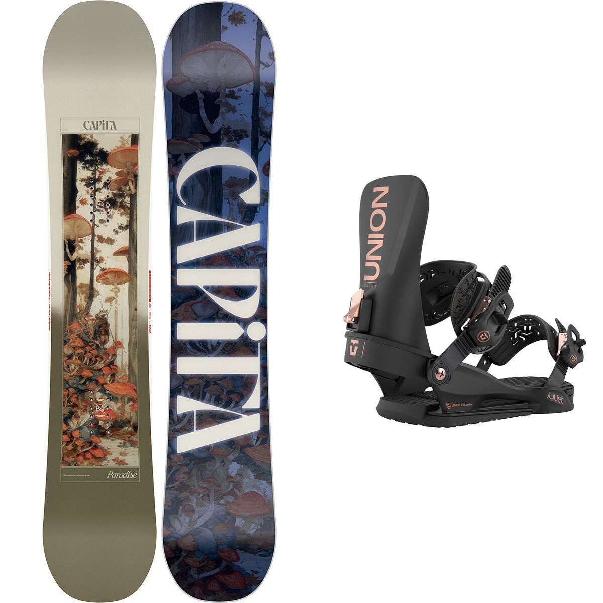 Image of Capita Paradice Snowboard + Union Juliet Binding - 2026 Black, 151cm, M