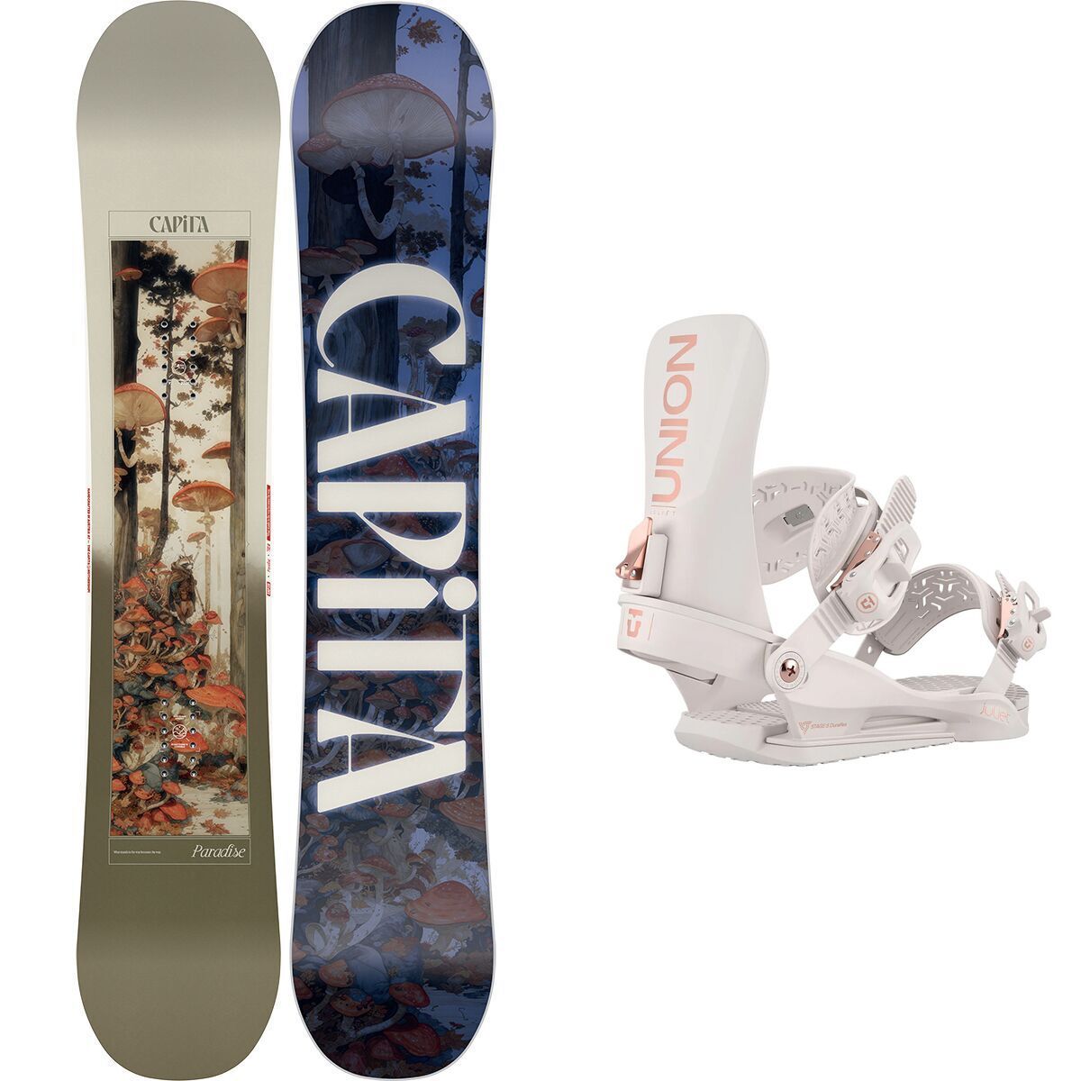 Image of Capita Paradice Snowboard + Union Juliet Binding - 2026 Sand Pink, 143cm, L
