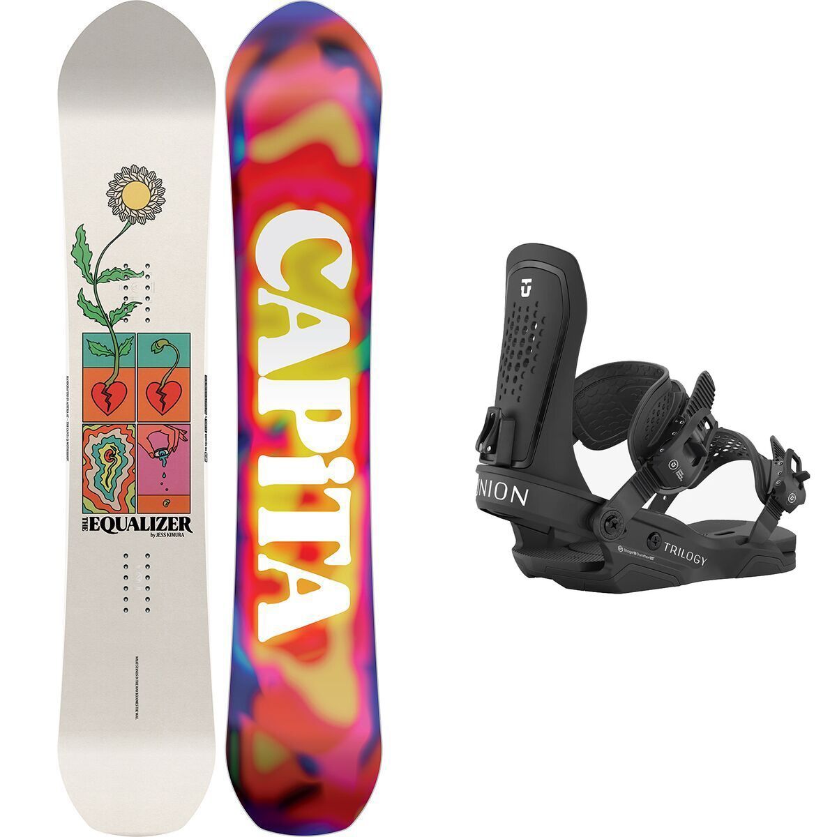 Image of Capita The Equalizer Snowboard + Union Trilogy Binding - 2026 Black, 150cm, S