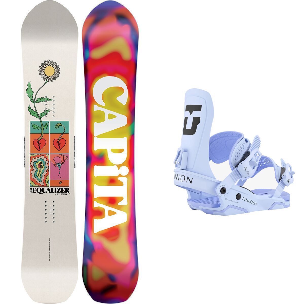 Image of Capita The Equalizer Snowboard + Union Trilogy Binding - 2026 Light Blue, 150cm, M