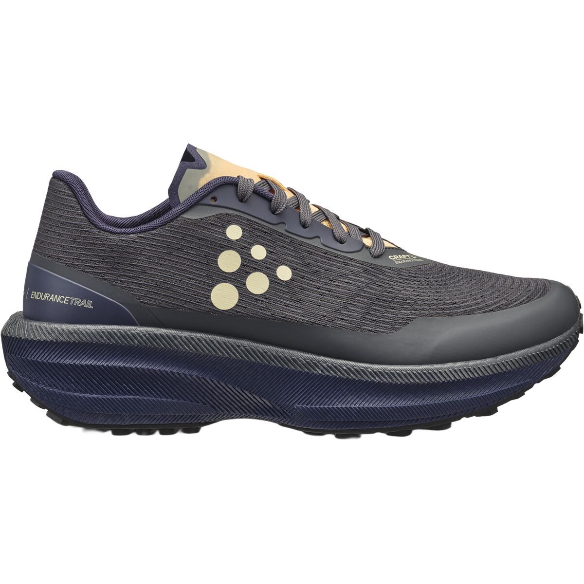 Image of Craft Endurance Trail Running Shoe - Men's Asphalt/Dark Navy, 11.5