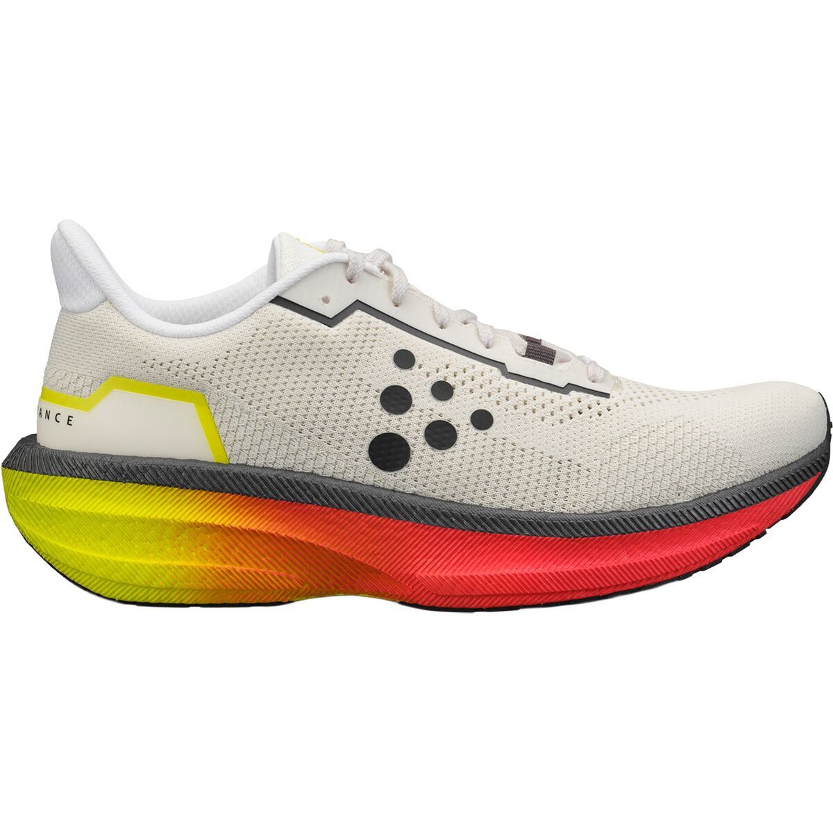 Image of Craft Endurance 3 Running Shoe - Men's Tofu/Contrast Red, 11.0
