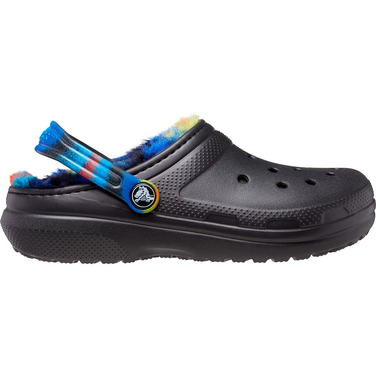 Crocs Classic Lined Clog - Kids' Black/Multi, 2.0