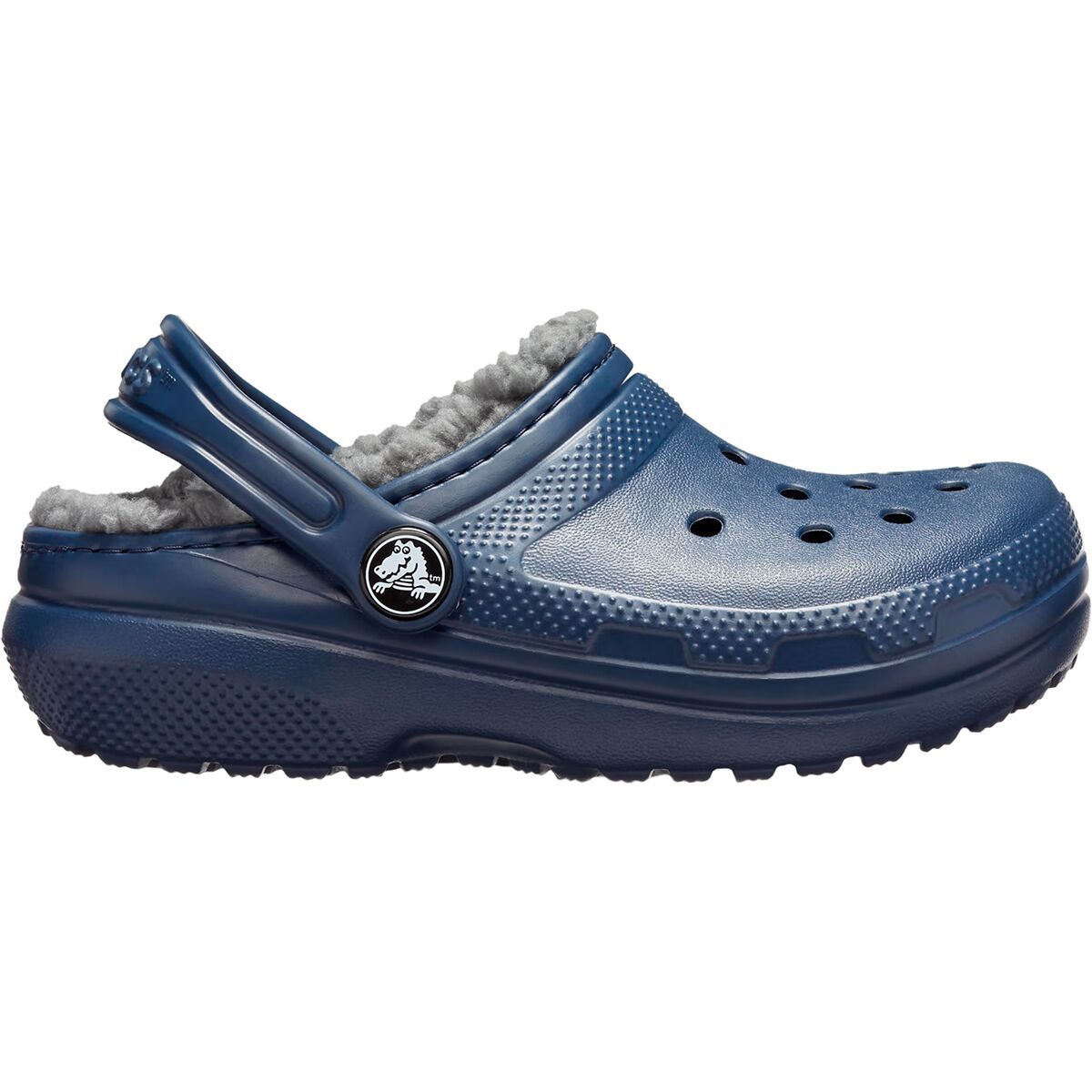 Crocs Classic Lined Clog - Kids' Navy/Charcoal, 12.0