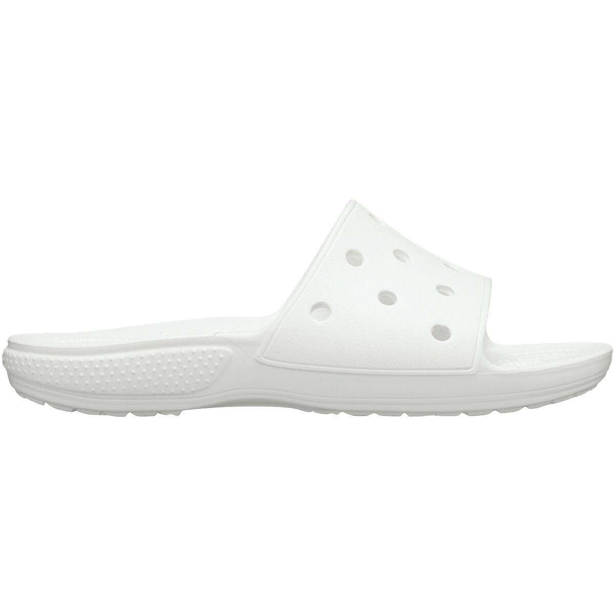 Crocs Classic Slide White, Mens 9.0/Womens 11.0