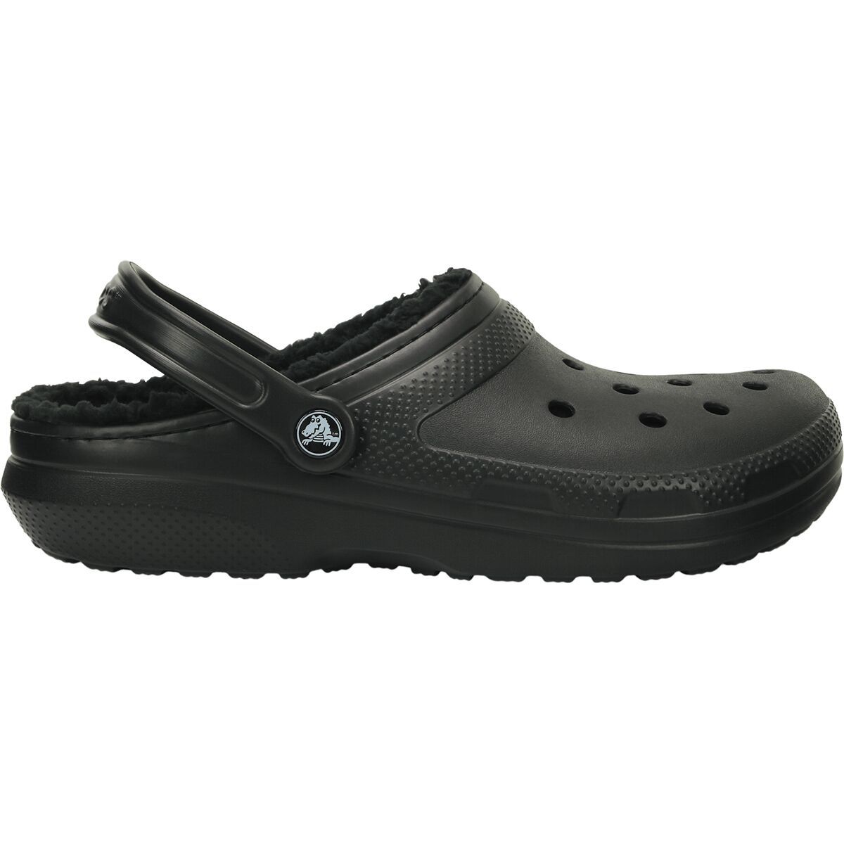 Image of Crocs Classic Lined Clog Black/Black, Mens 9.0/Womens 11.0
