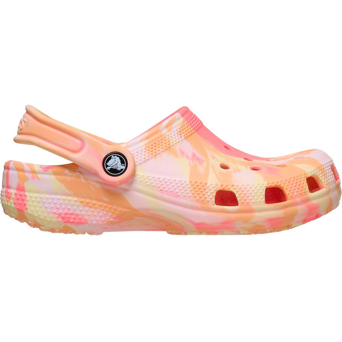 Image of Crocs Classic Marbled Clog - Kids' Guava/Multi, 11.0
