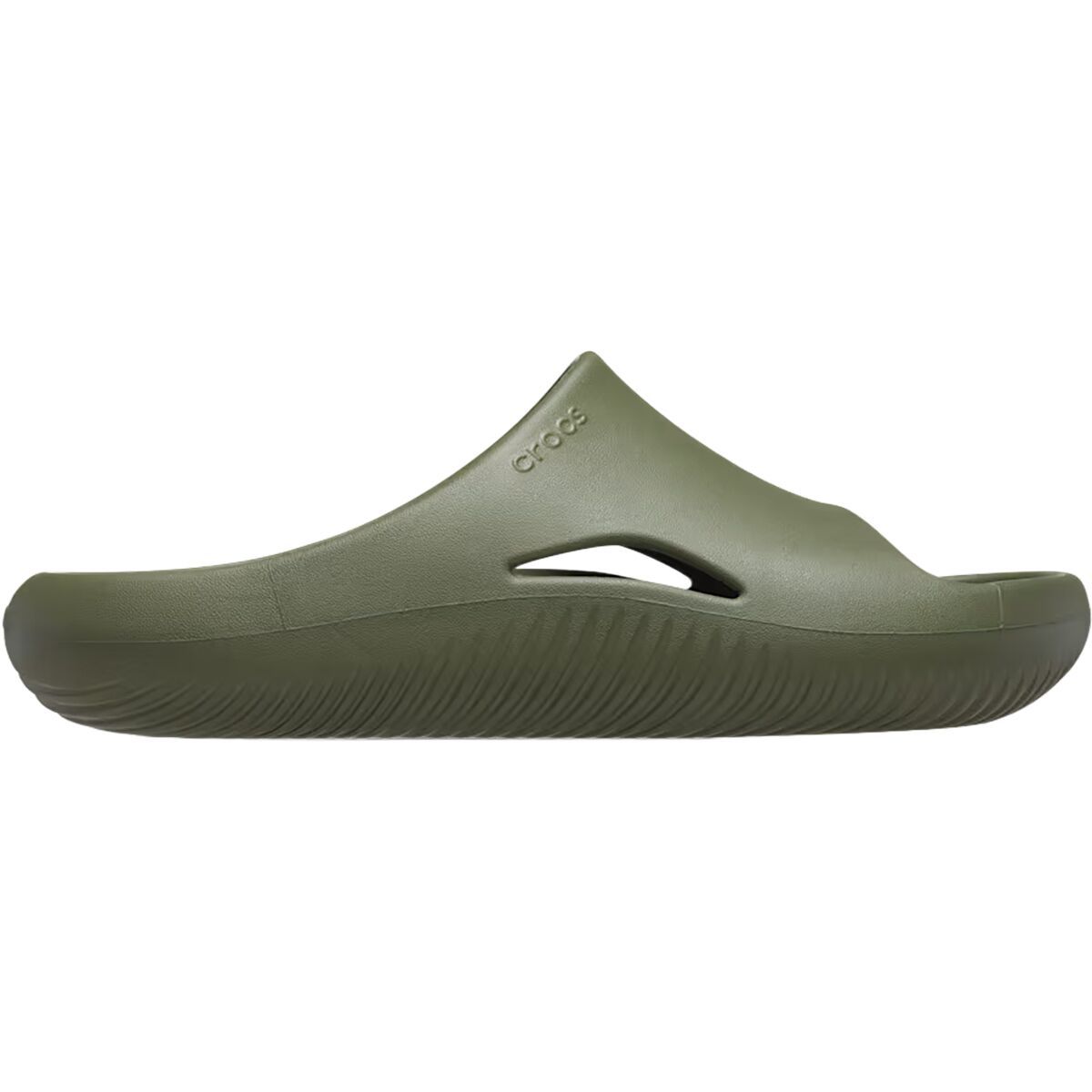 Image of Crocs Mellow Slide Army Green, Mens 12.0/Womens 14.0