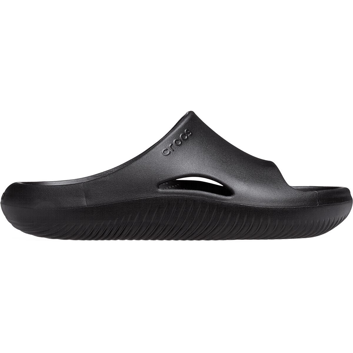 Image of Crocs Mellow Slide Black, Mens 7.0/Womens 9.0