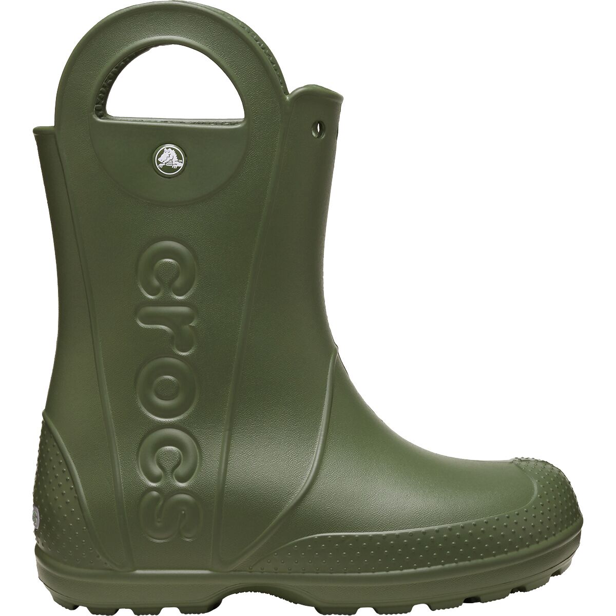 Image of Crocs Handle It Rain Boot - Kids' Army Green, 1.0