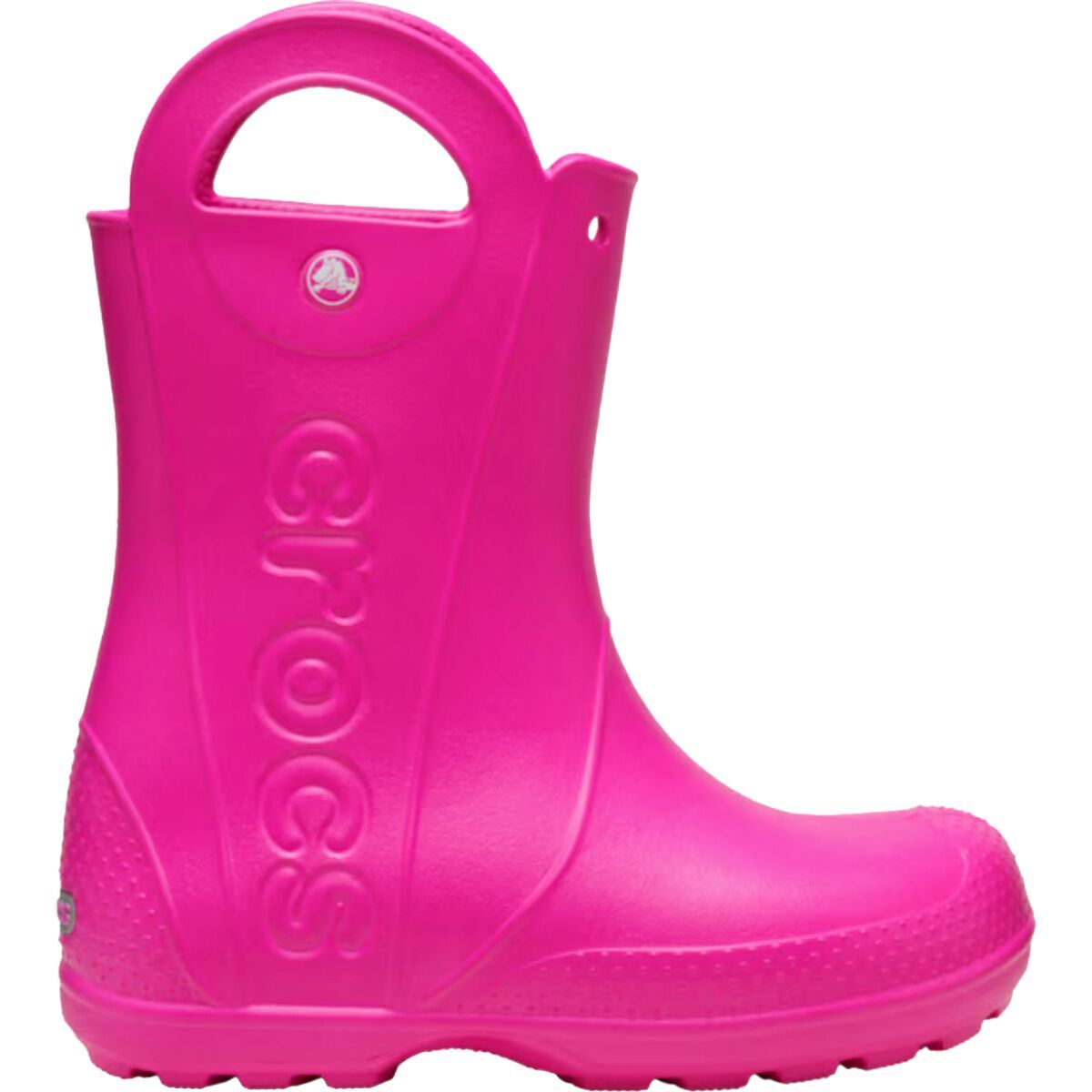 Image of Crocs Handle It Rain Boot - Kids' Pink Crush, 3.0