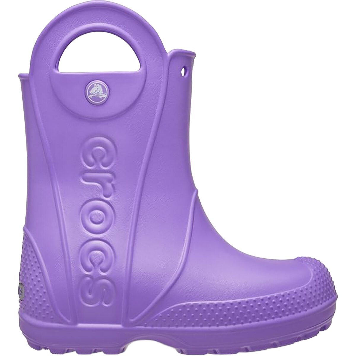 Image of Crocs Handle It Rain Boot - Kids' Purple Pulse, 4.0