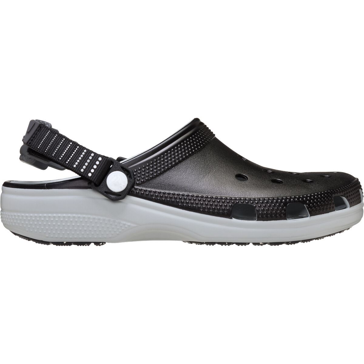 Image of Crocs Classic True Sport Clog Black, Mens 7.0/Womens 9.0