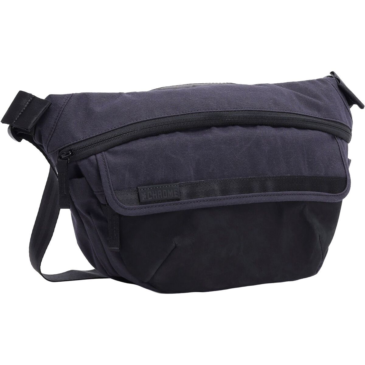 Image of Chrome Bot Flap 5L Sling Black Canvas Leather, 5L