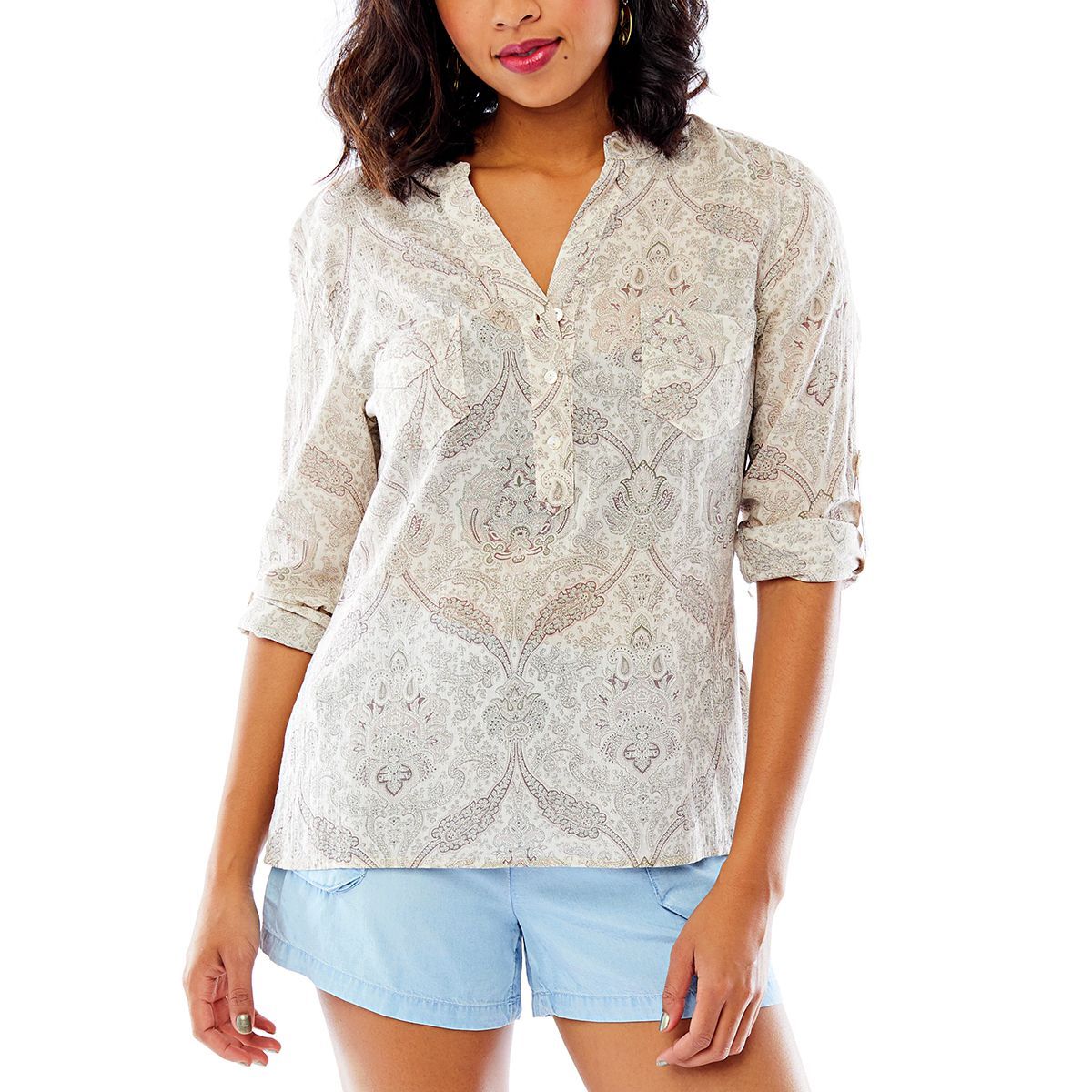 Carve Designs Dylan Gauze Shirt - Women's Olive Paisley, XS