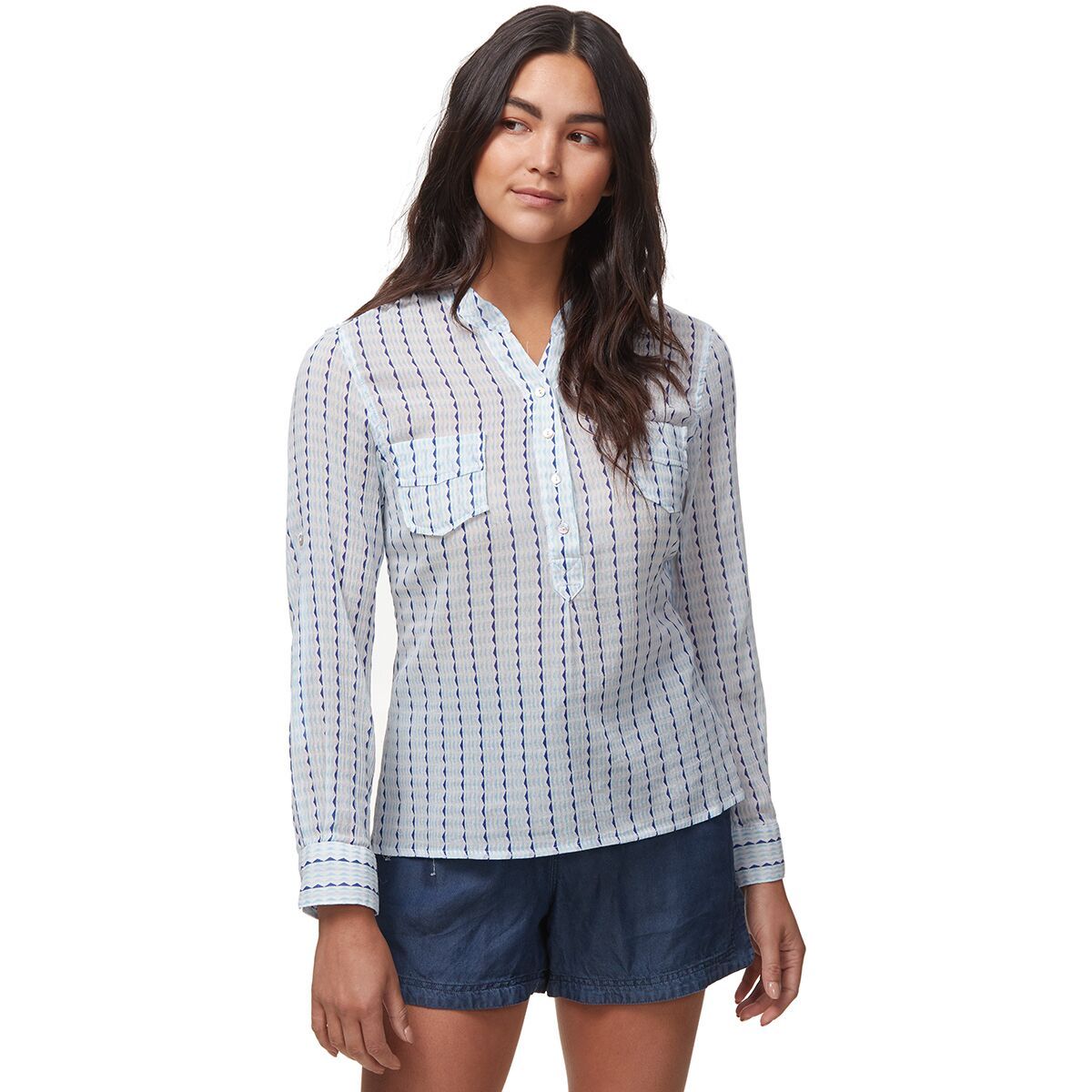 Carve Designs Dylan Gauze Shirt - Women's White Alpine, XL