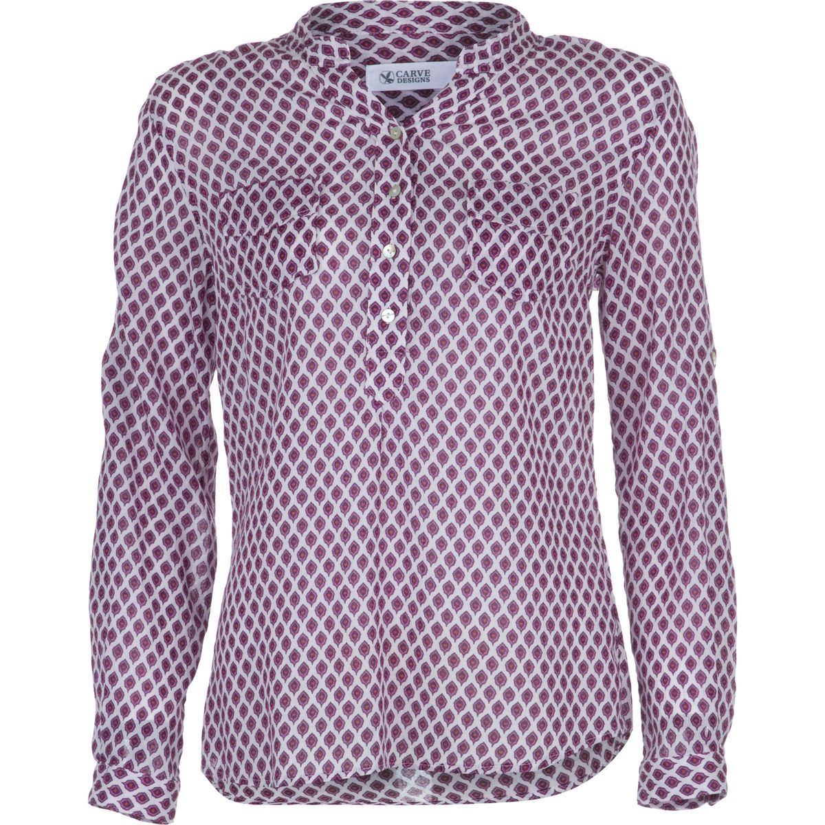 Carve Designs Dylan Gauze Shirt - Women's White Mini Riviera, XL