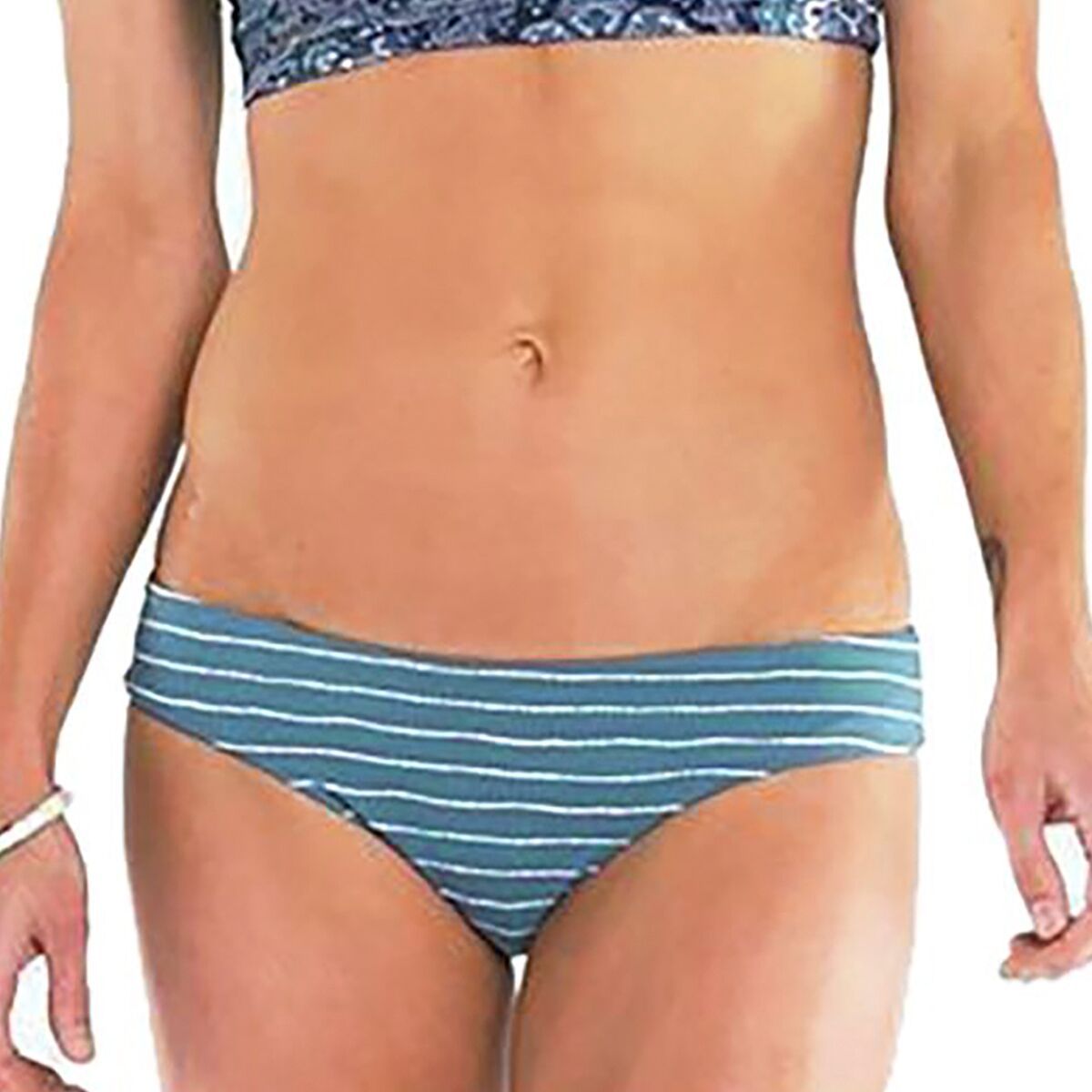 Carve Designs Sanitas Reversible Bikini Bottom - Women's Water Stripe/Indigo Paisley, S