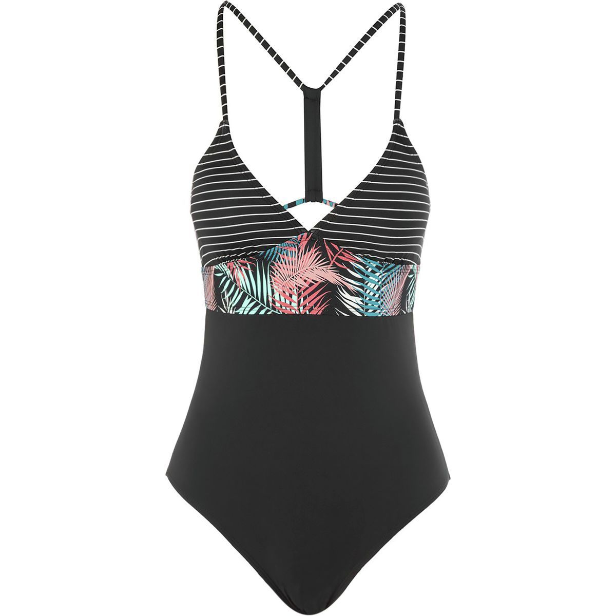 Carve Designs Dahlia One-Piece Swimsuit - Women's Black Aruba Stripe/Black Kauai/Black, L