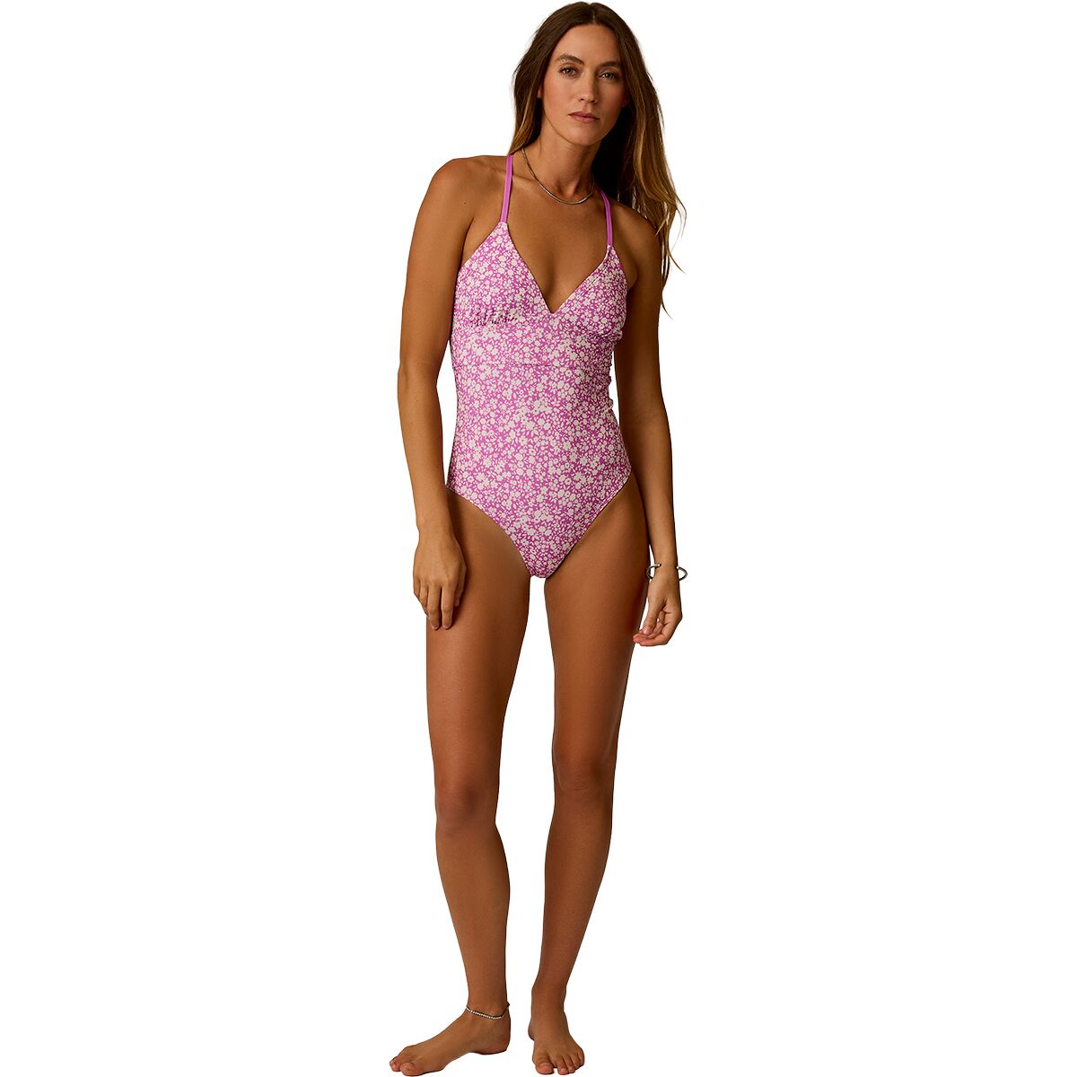 Image of Carve Designs Dahlia One-Piece Swimsuit - Women's Fleur/Violet, L