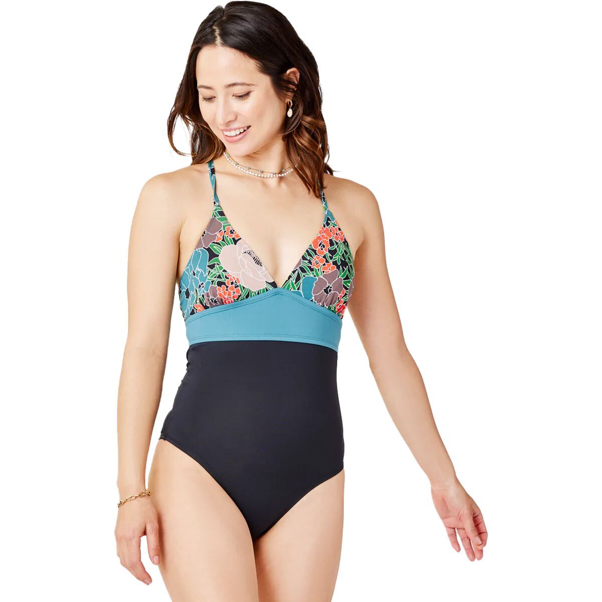 Carve Designs Dahlia One-Piece Swimsuit - Women's Jardin/Black, XL