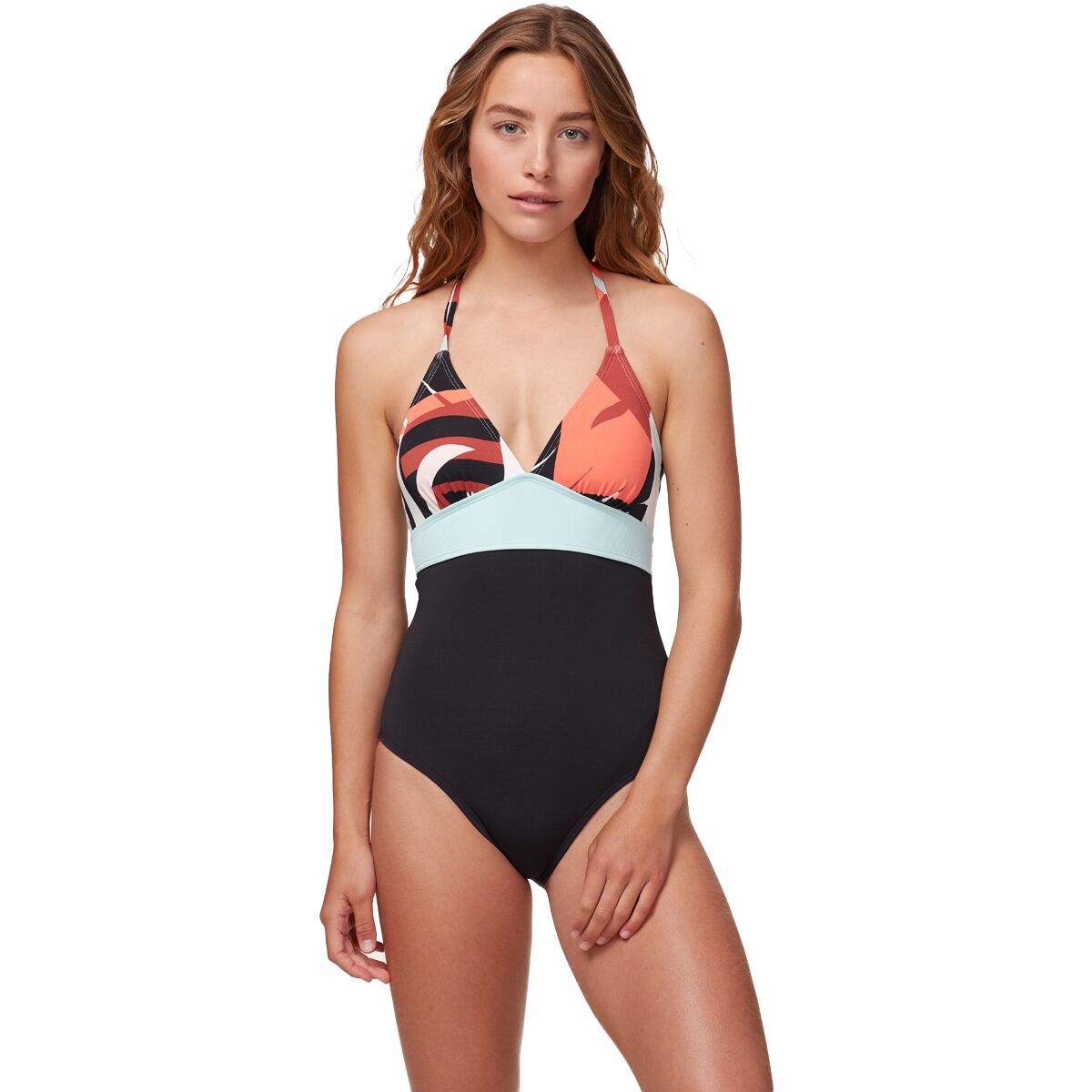 Carve Designs Dahlia One-Piece Swimsuit - Women's Lost Coast/Aqua/Black, L