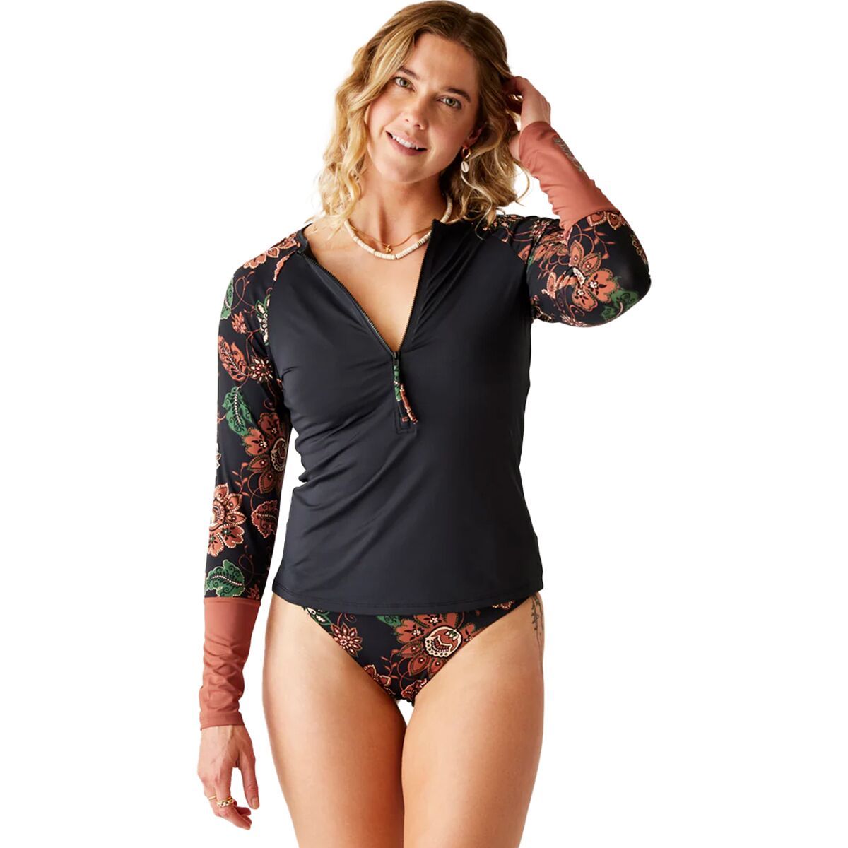 Carve Designs Kona Rashguard - Women's Black/Taj, XL