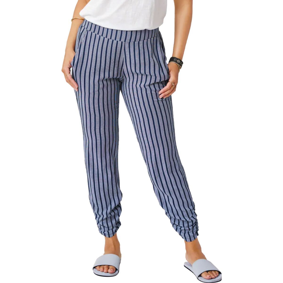 Carve Designs Avery Pant - Women's Navy Stripe, XL