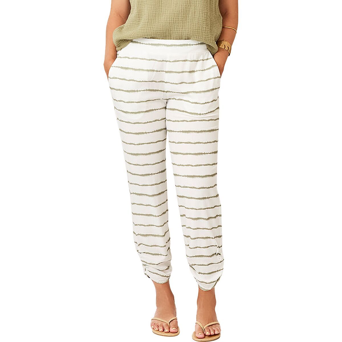 Carve Designs Avery Pant - Women's Olive Tie Dye Stripe, XXS