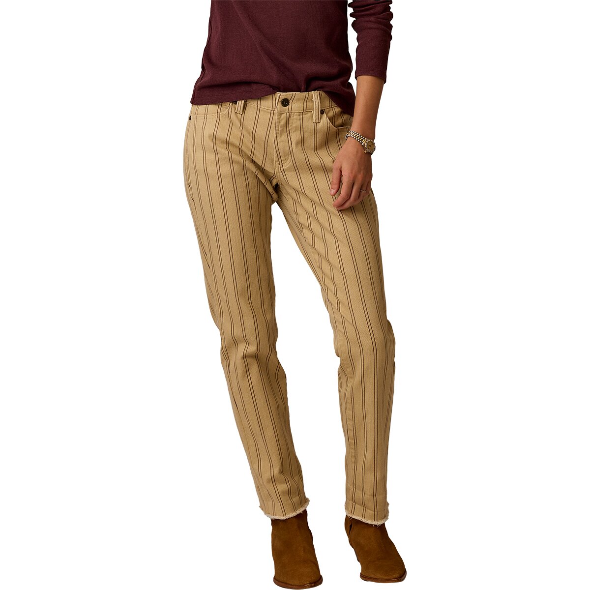 Image of Carve Designs Carson Jean - Women's Rose Taupe Stripe, 10