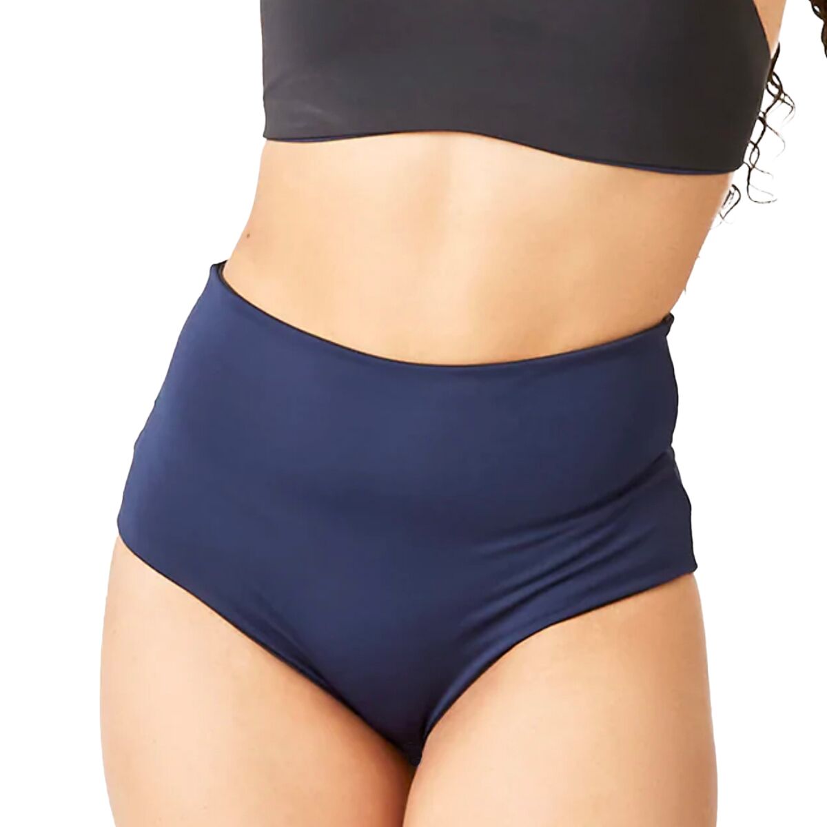 Image of Carve Designs Erin Reversible Bikini Bottom - Women's Black/Navy, S