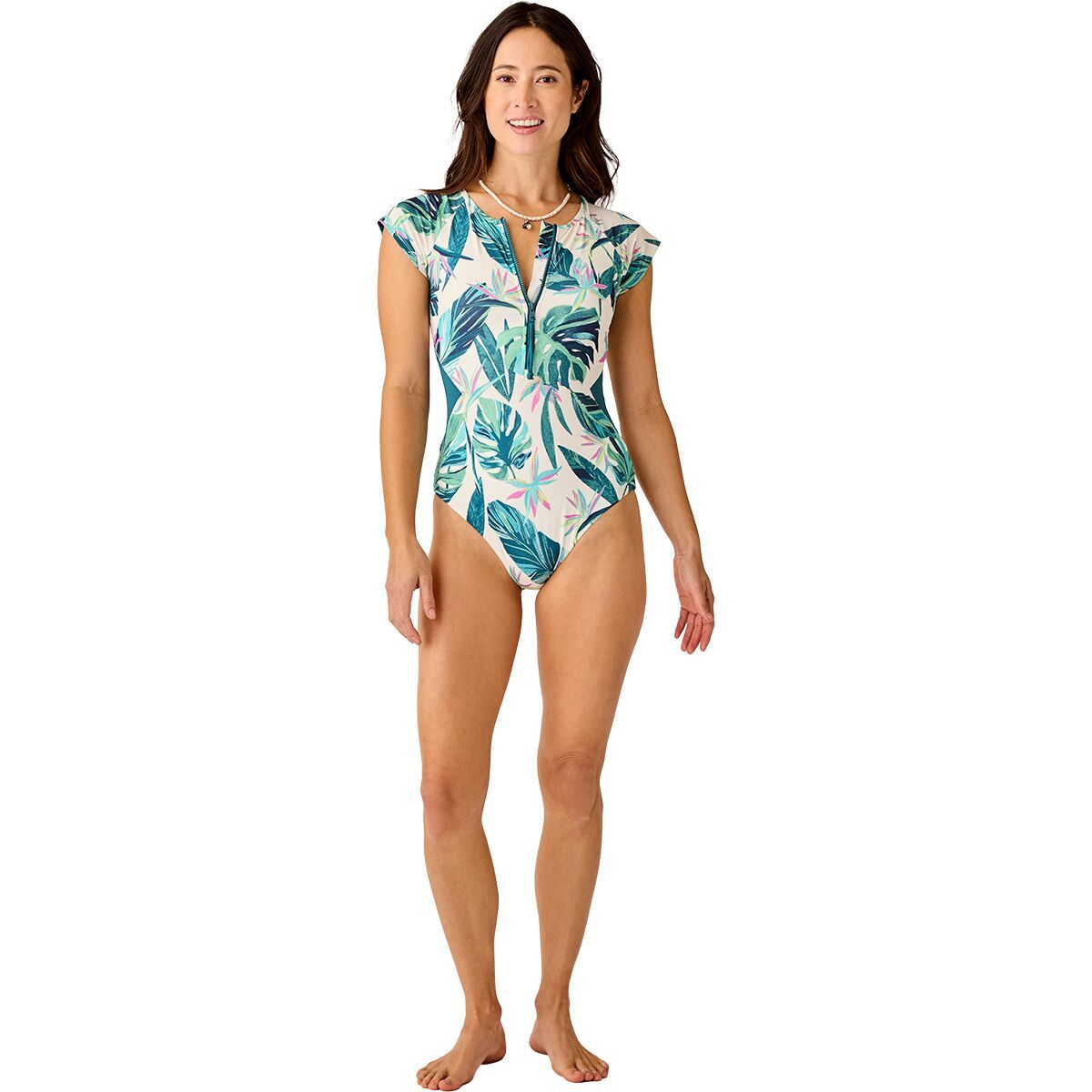 Image of Carve Designs All Day One-Piece Swimsuit - Women's Palmetto/Nightdive, XL