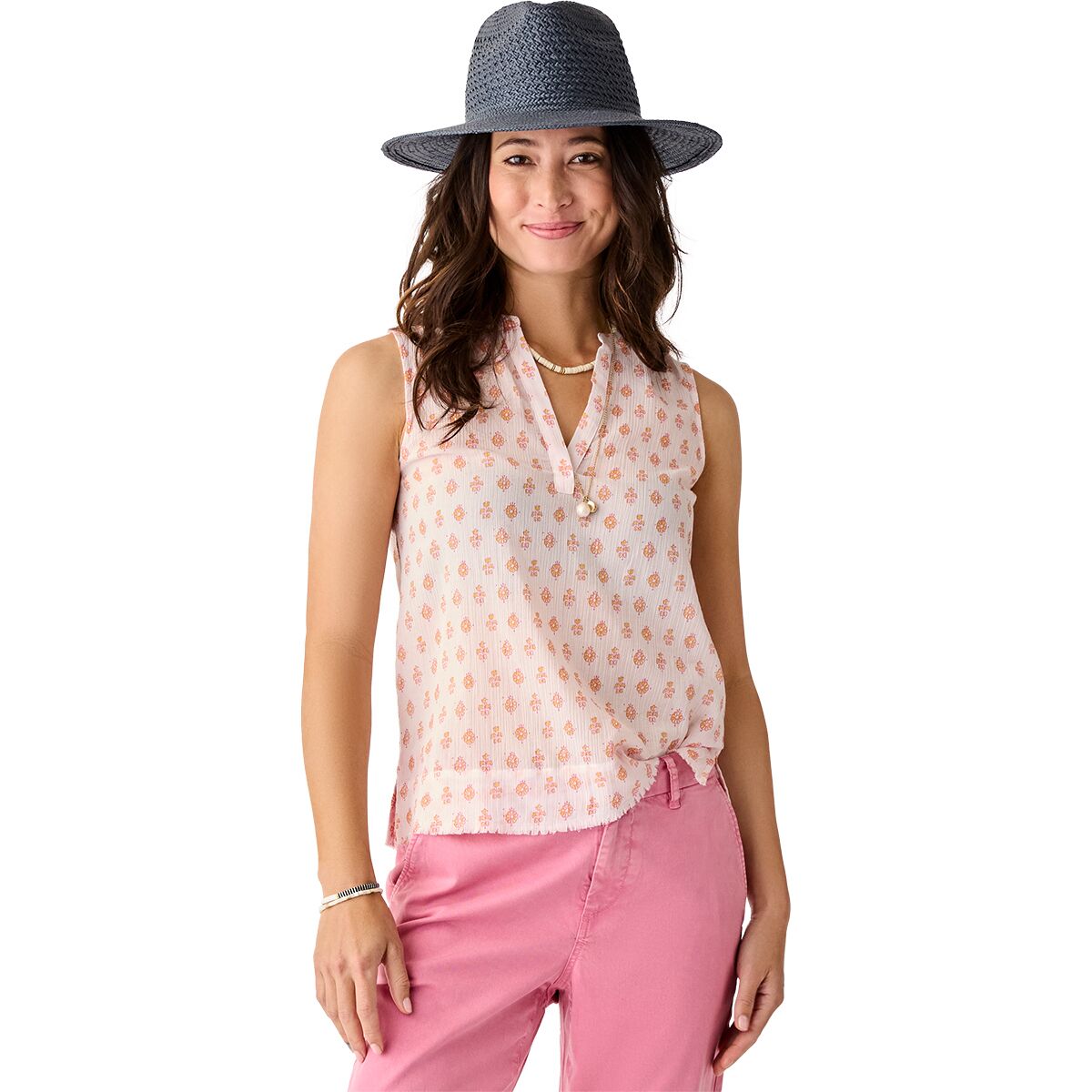 Image of Carve Designs Dylan Tank Top - Women's Pink Batik, XS