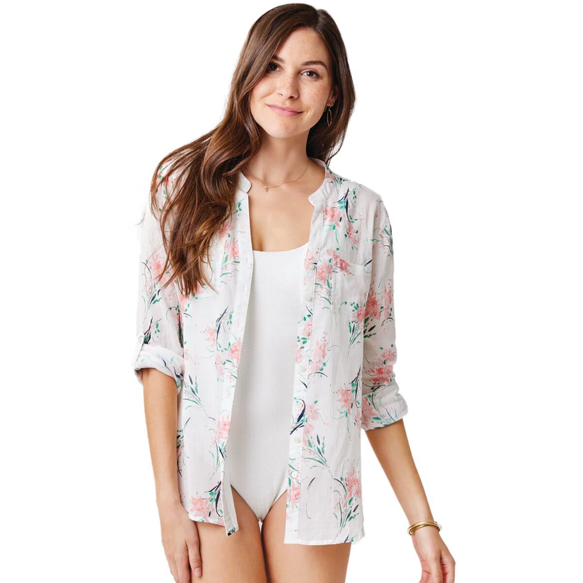 Carve Designs Dylan Gauze Tunic - Women's Cloud/Bouquet, XS