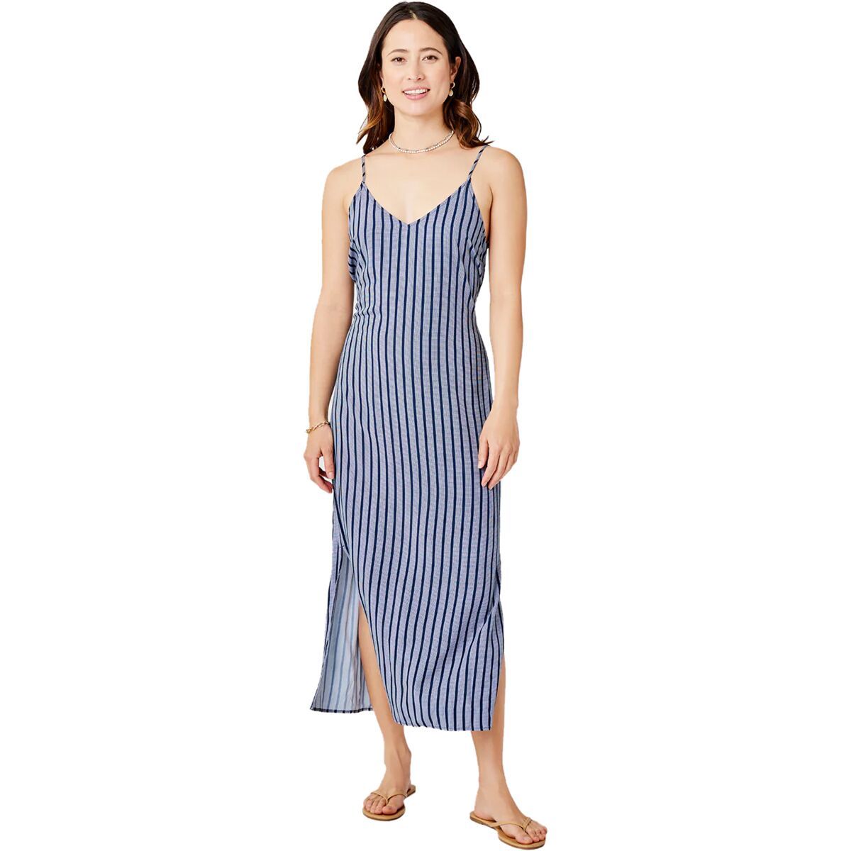 Carve Designs Macy Dress - Women's Navy Stripe, M