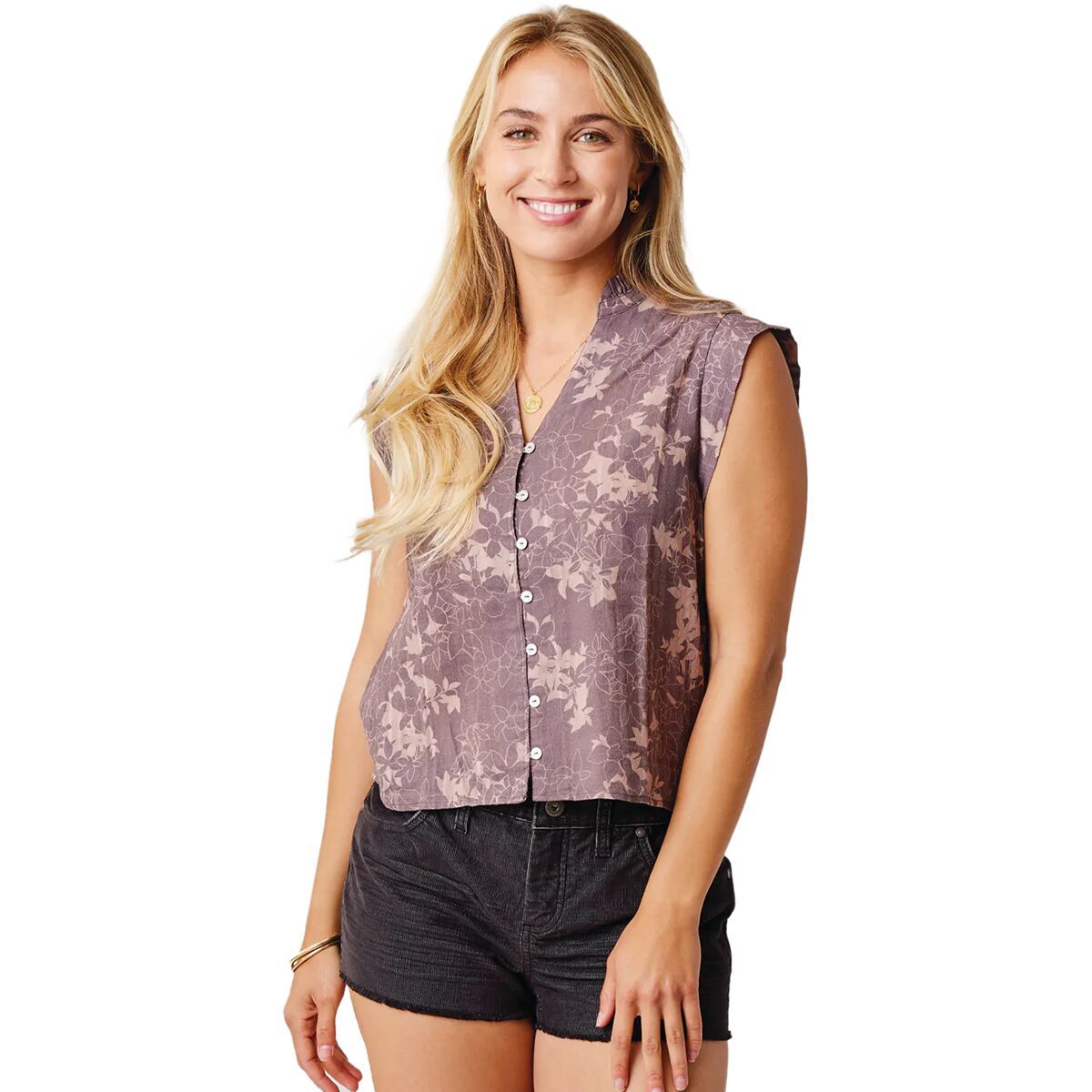 Carve Designs Reagan Top - Women's Dark Fawn/Floral, L