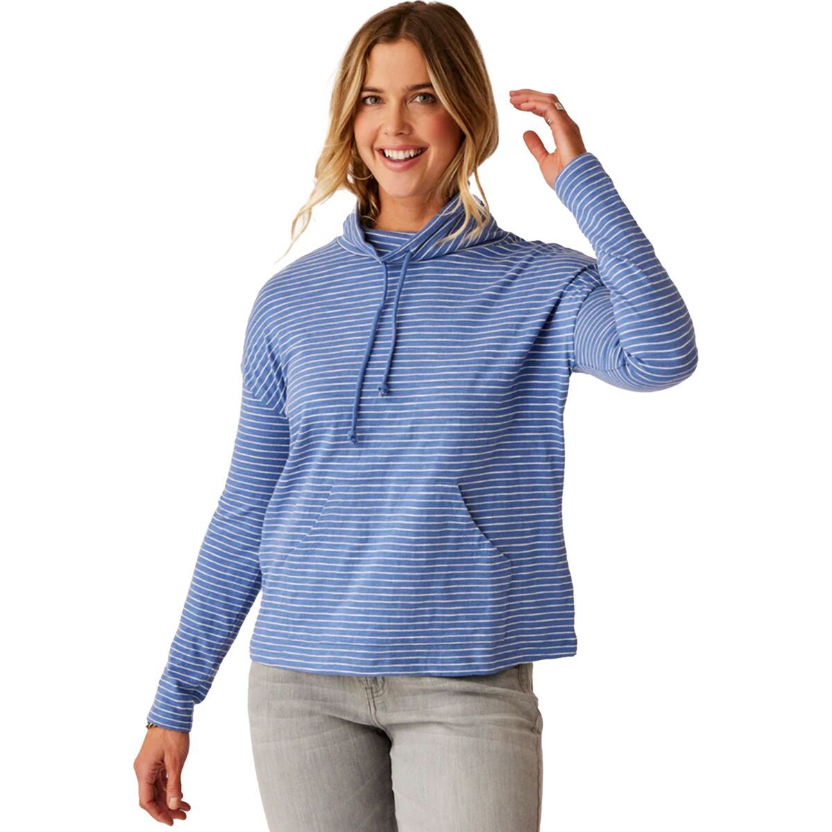 Carve Designs Bodie Funnel Neck Top - Women's Coastal Stripe, M