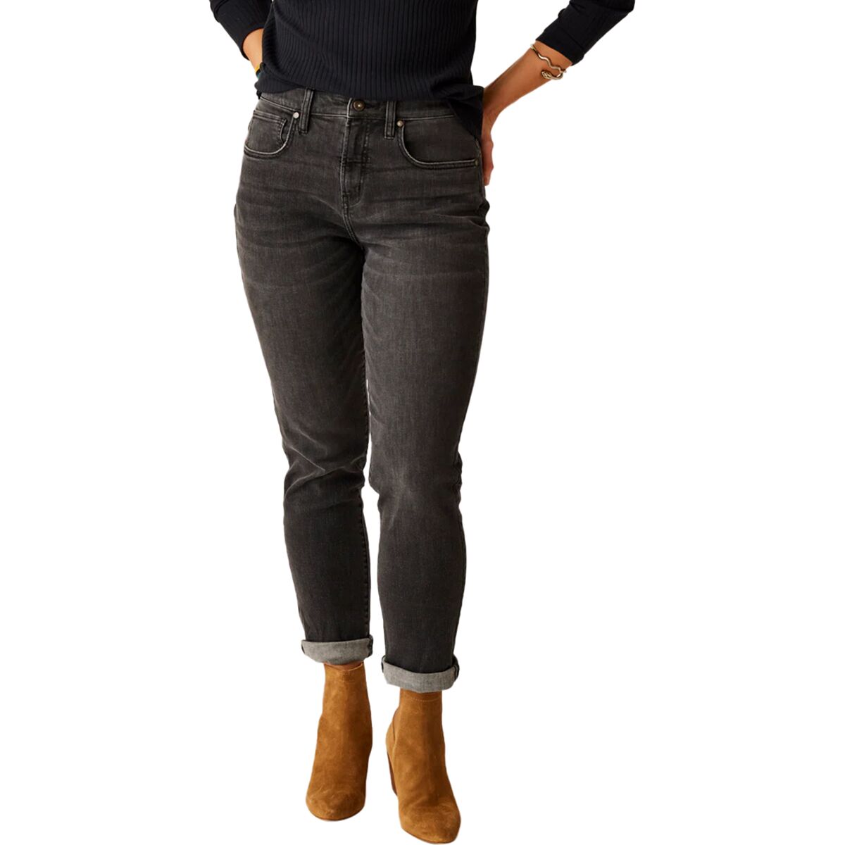 Image of Carve Designs Carson Hi Rise Jean - Women's Washed Black, 2