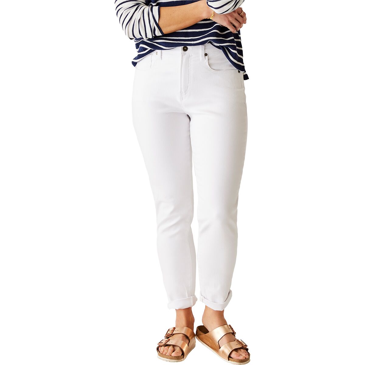 Image of Carve Designs Carson Hi Rise Jean - Women's White, 2