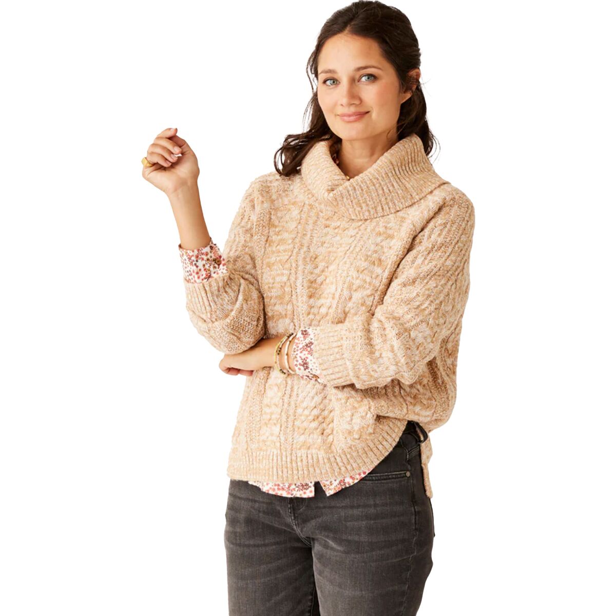 Image of Carve Designs Field Sweater - Women's Camel Heather, XL