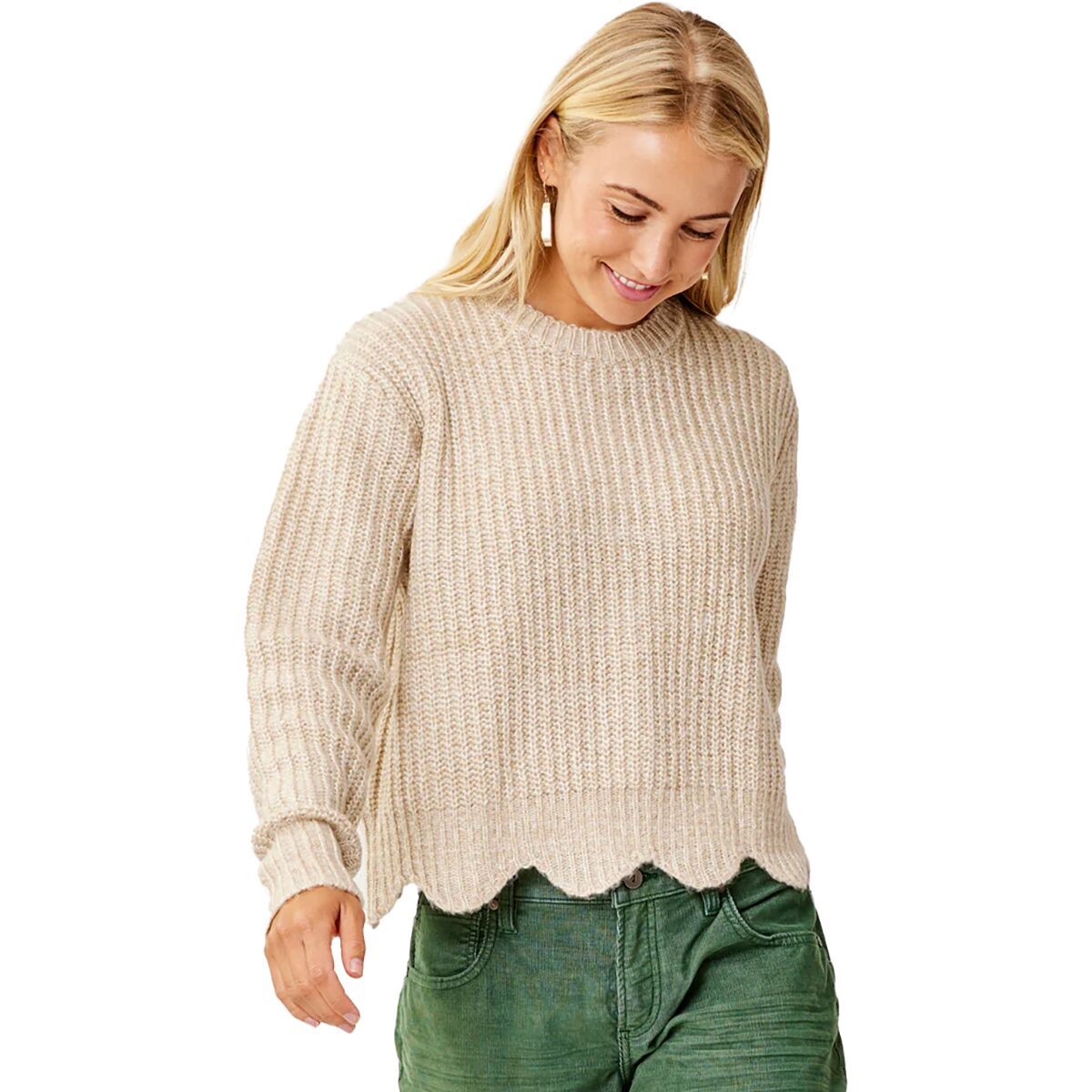 Carve Designs Groton Sweater - Women's Light Khaki Marl, XL