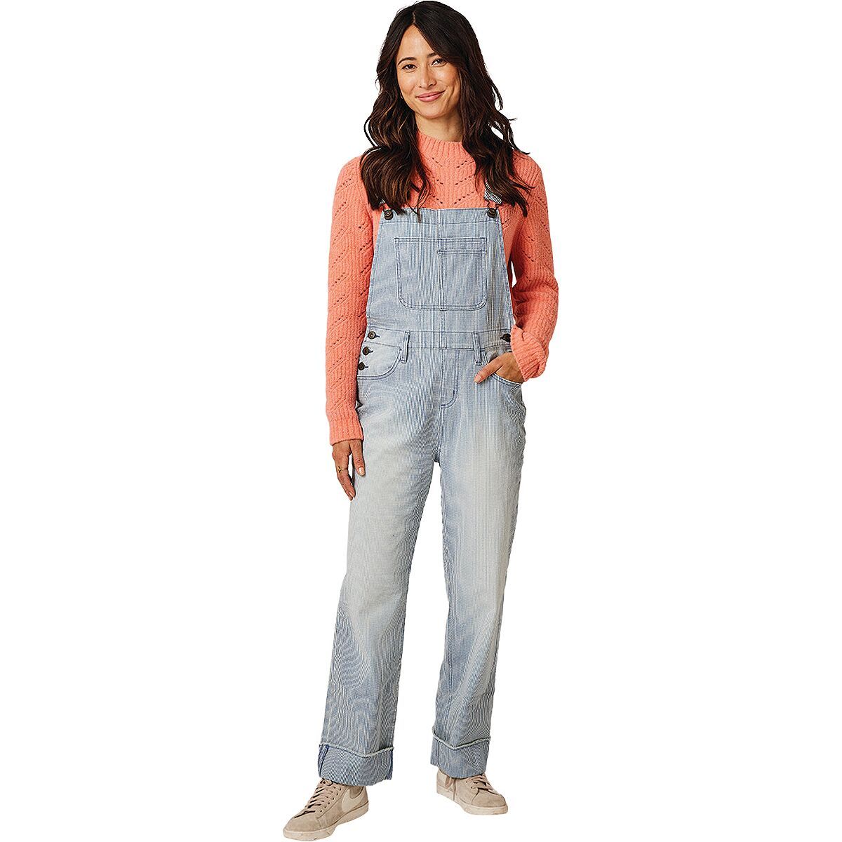 Carve Designs Jason Railroad Stripe Overall - Women's Indigo Stripe, 2