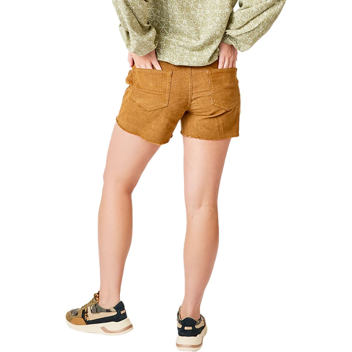 Carve Designs Women's Oahu Short - 4" Inseam Cotton Corduroy Shorts, Button Zip Closure