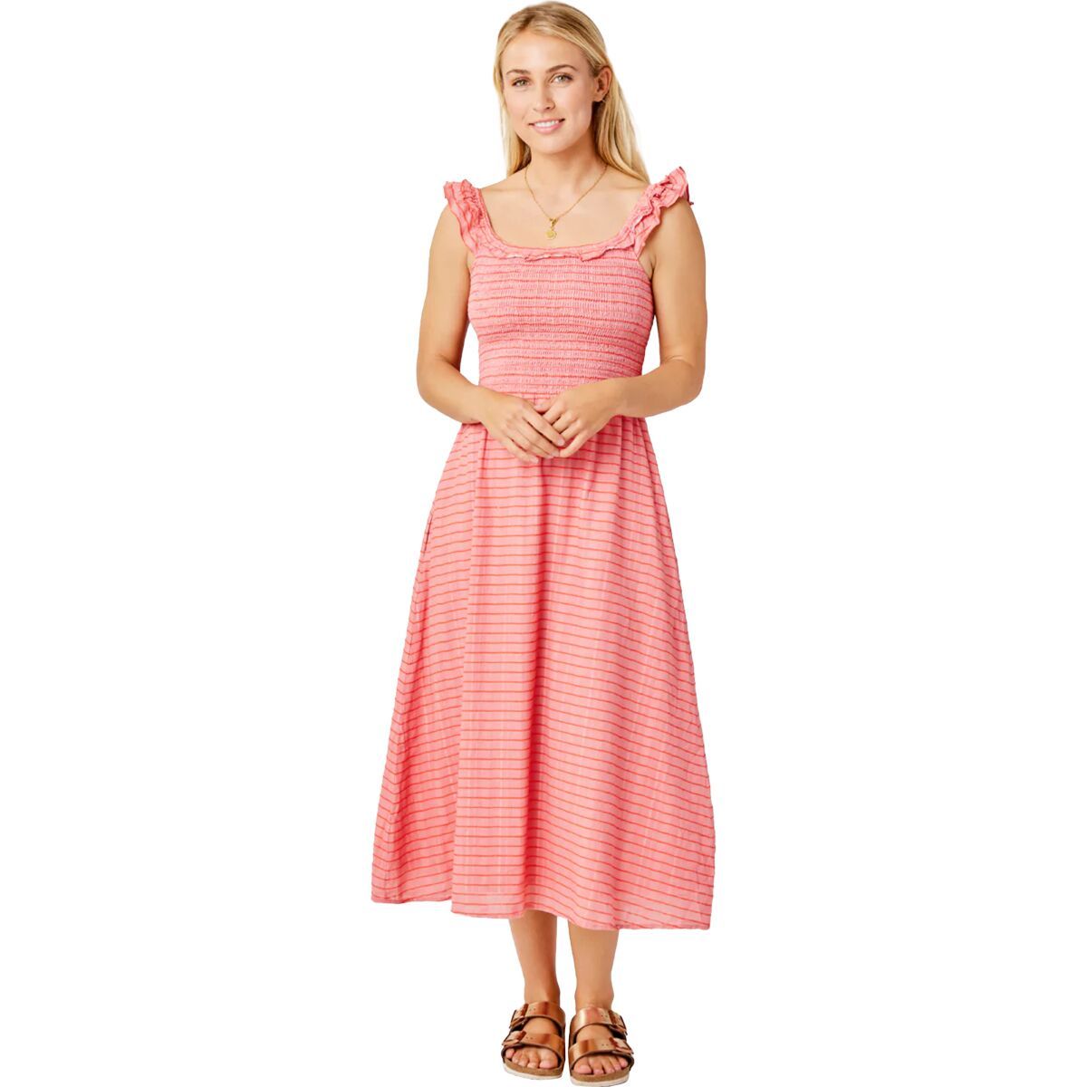Carve Designs Indie Dress - Women's Grapefruit/Harris Stripe, L