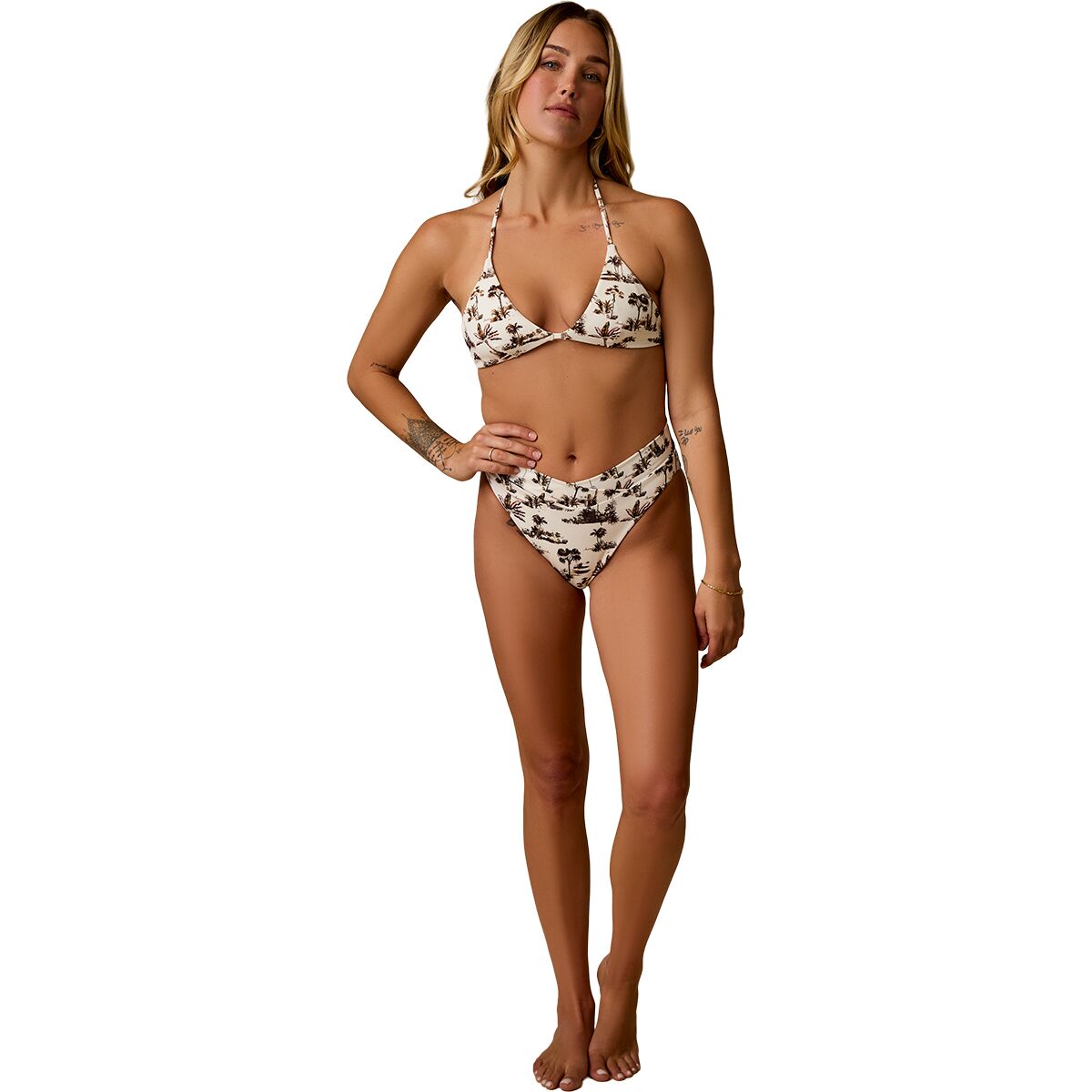Image of Carve Designs Mae Bikini Bottom - Women's Toile, M