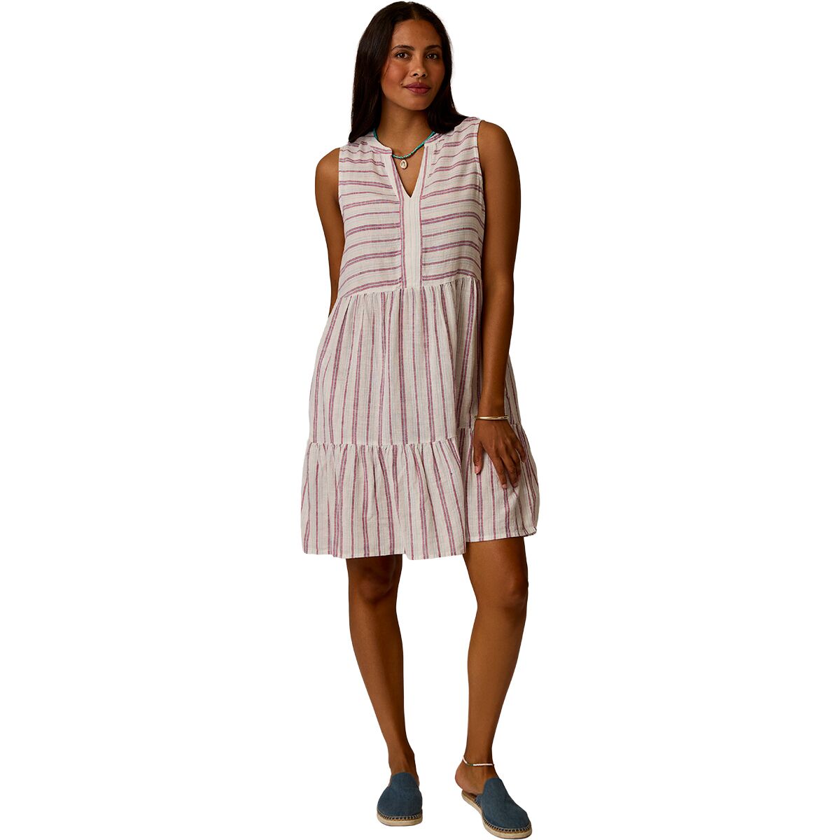 Image of Carve Designs Nellie Linen Dress - Women's Kentucky Stripe, XS