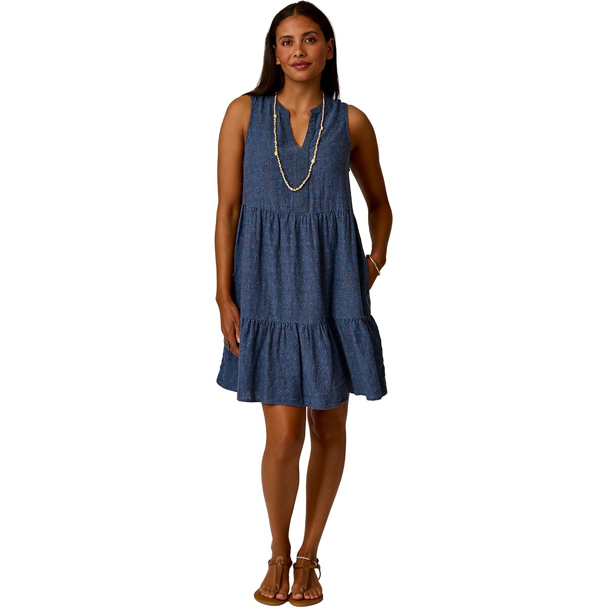 Image of Carve Designs Nellie Linen Dress - Women's Tossed Batik, L