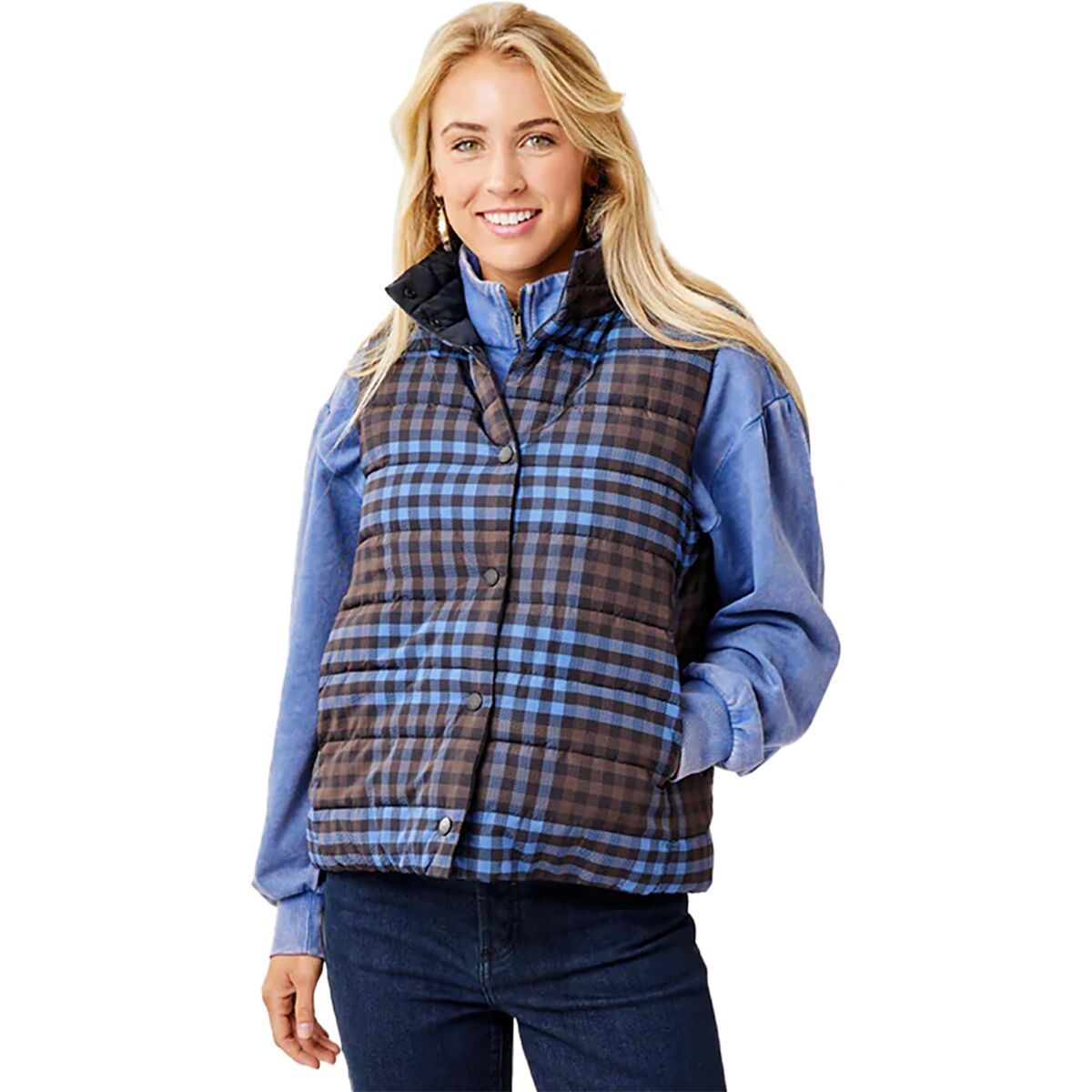 Carve Designs Baker Reversible Vest - Women's Dark Brown/Black, XL